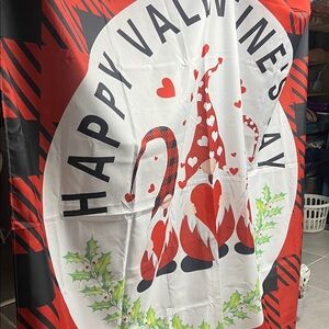 Valentine's Day Gnome Shower Curtain